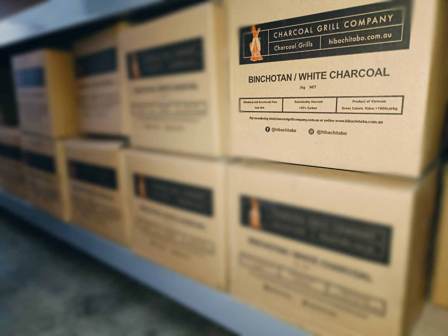 4 x 3KGs Binchotan Charcoals (one box for FREE)