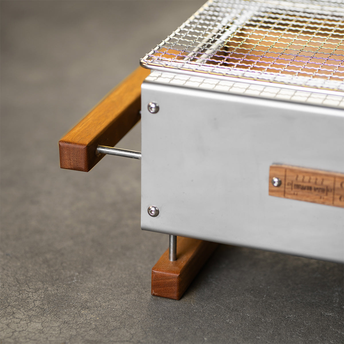 Hibachi Tabo Compact Grill - with yakitori rail and a Large Mesh Grill and Stainless Steel scoop