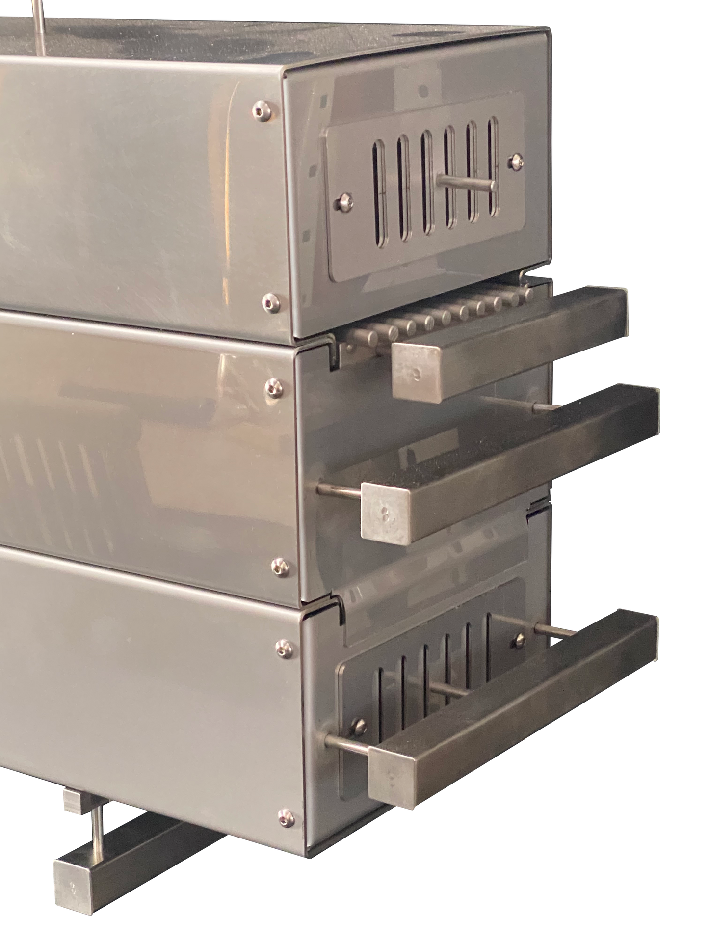 Hibachi Tabo Commercial Extension System including Grill - with thermometer, 2 stainless platters and insulating platter